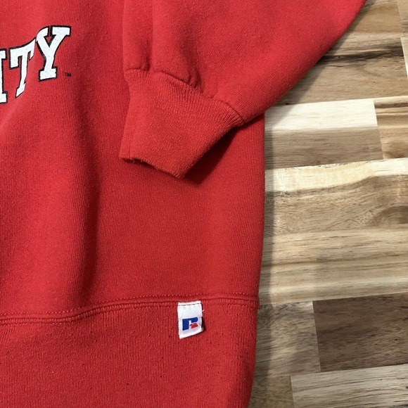 Vintage Indiana Hoosiers Sweatshirt Mens Extra Large Red Russell Crewneck NCAA - Picture 2 of 8